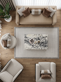 Motif Krem Bej Baklava Desenli Halı