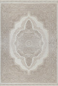 Kristal Koleksiyonu MD013 Krem Kahverengi İpek dokunuşlu Modern Desenli Halı