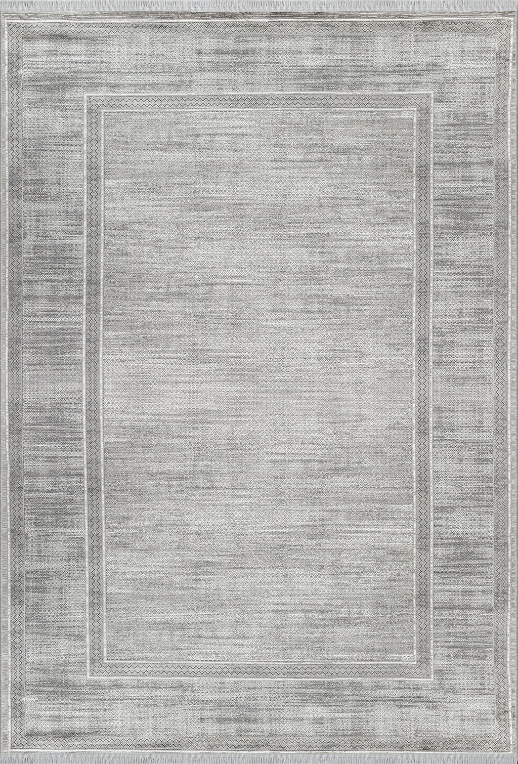 Kristal Koleksiyonu MD015 Krem Gri Kadife hissiyatlı Modern Desenli Halı