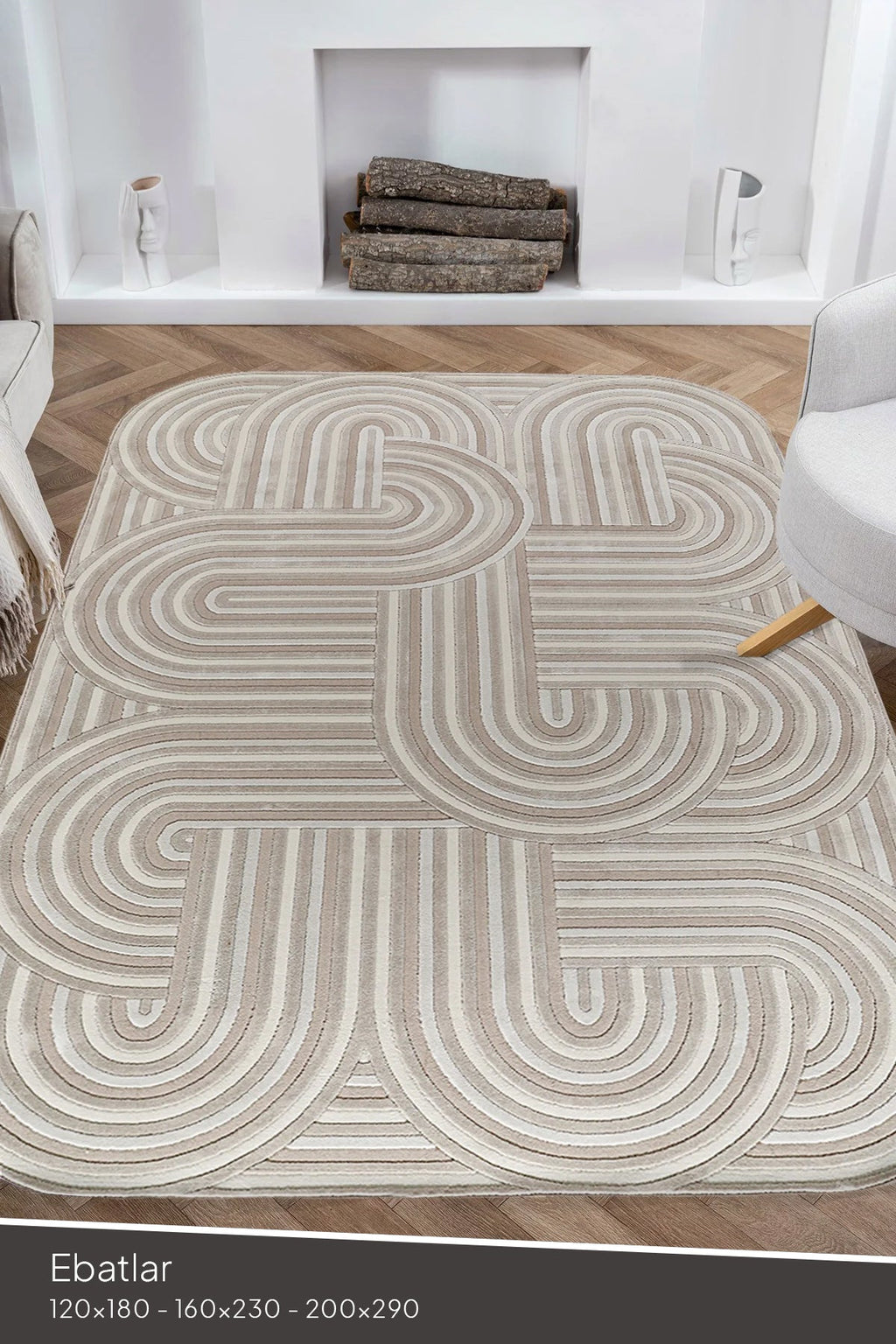 Zerafet Şık Krem Modern Halı