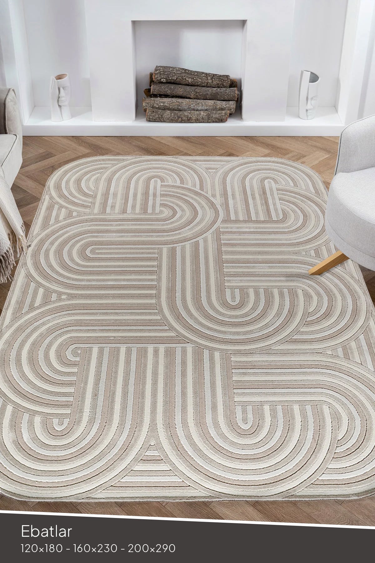 Zerafet Şık Krem Modern Halı