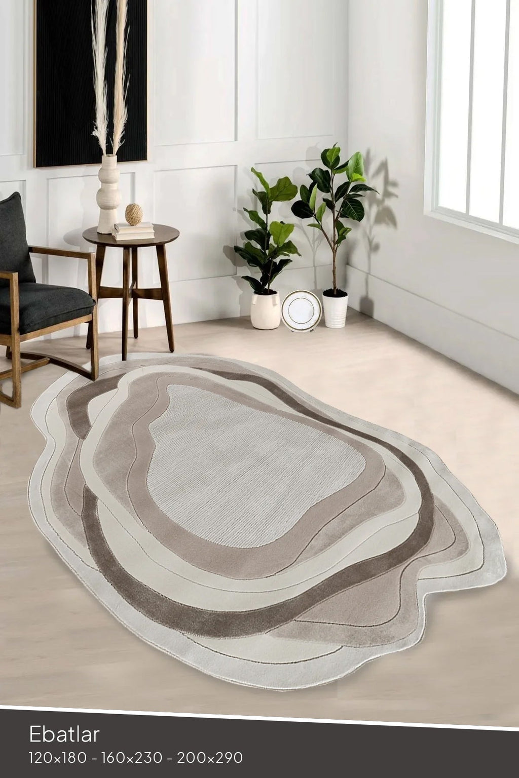 Zerafet Zarif Krem Modern Halı