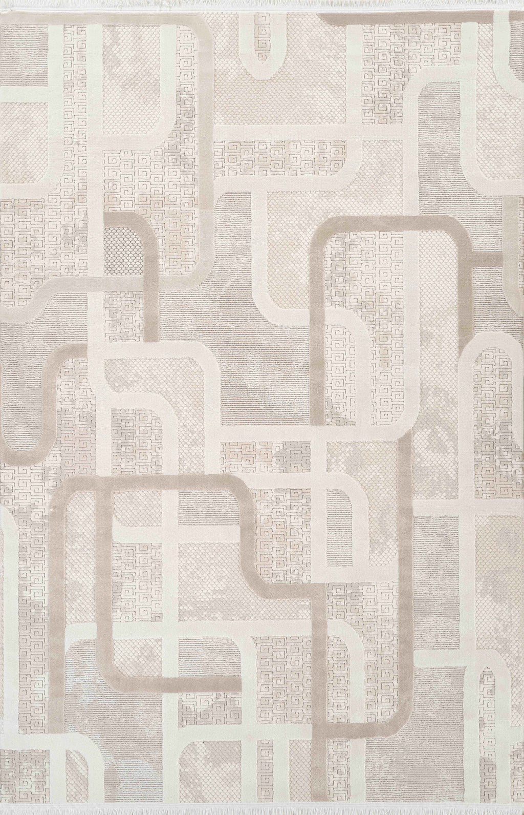 Cazibe Sıcak Krem-Kahve Modern Halı