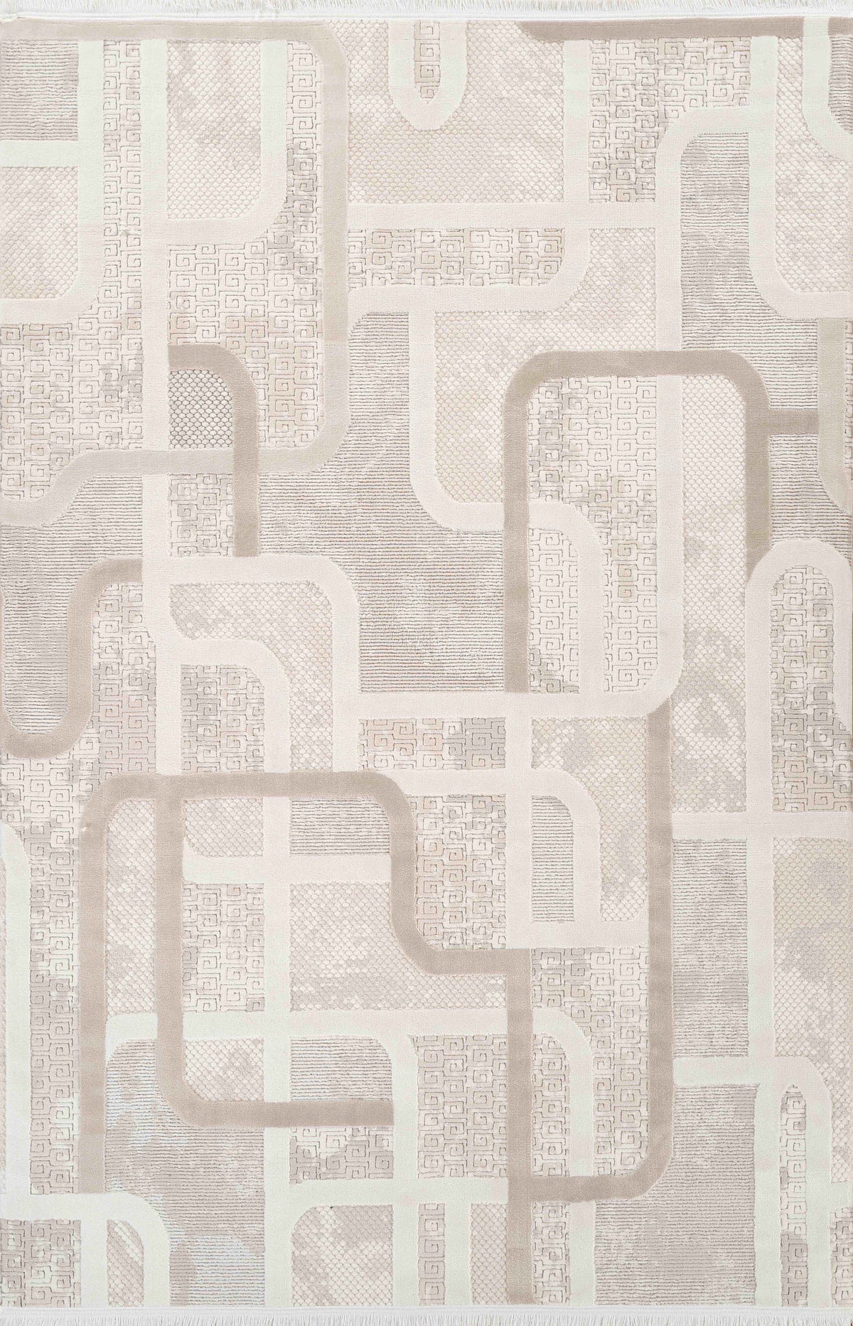Cazibe Sıcak Krem-Kahve Modern Halı