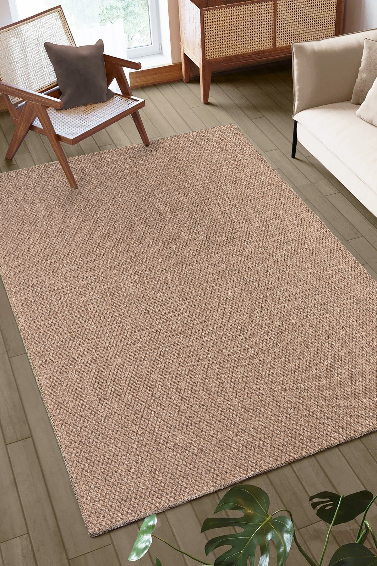 Kilim Kahverengi Doğal Dokulu Kilim