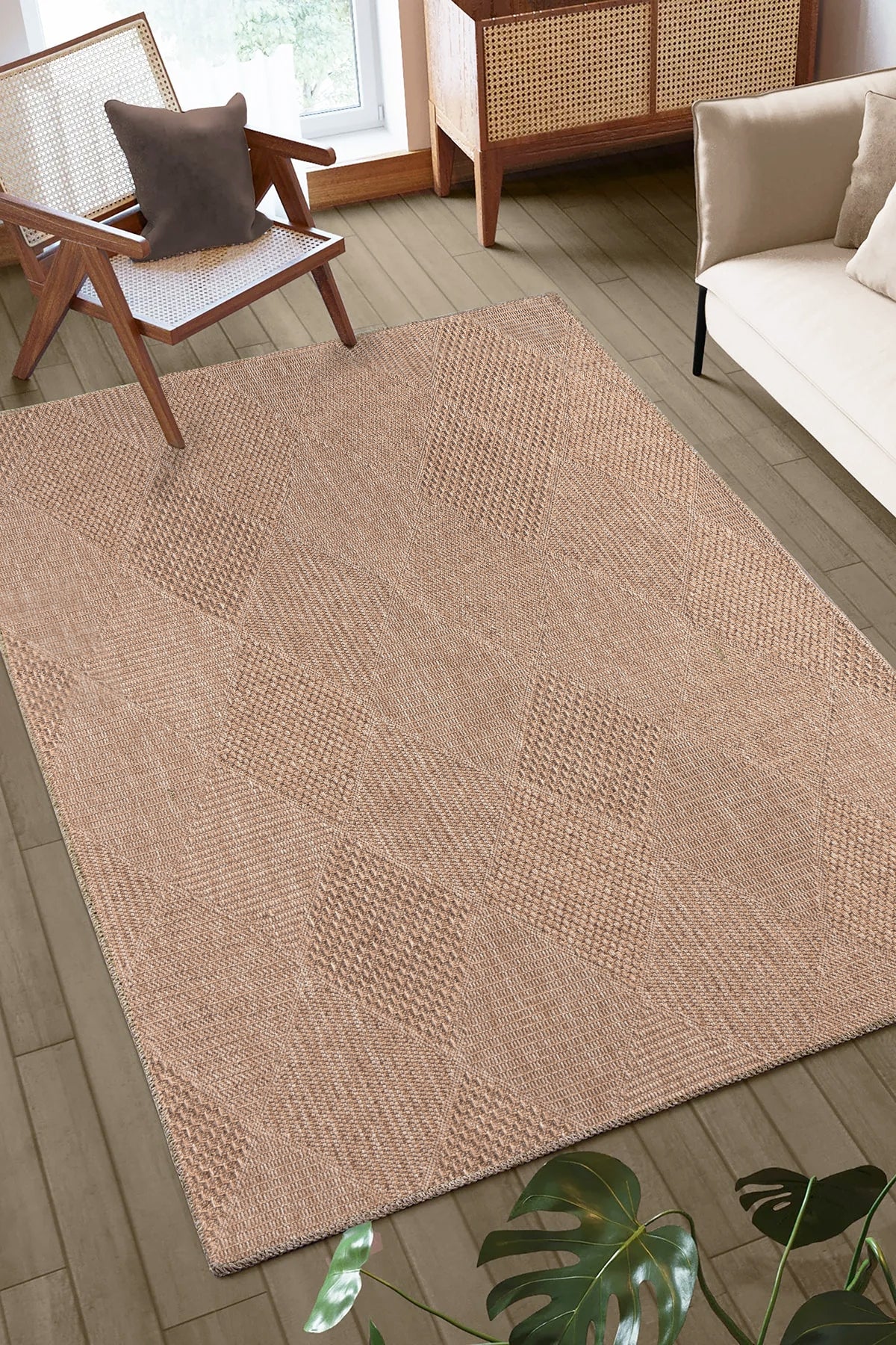 Kilim Kahverengi Sade Dokulu Kilim