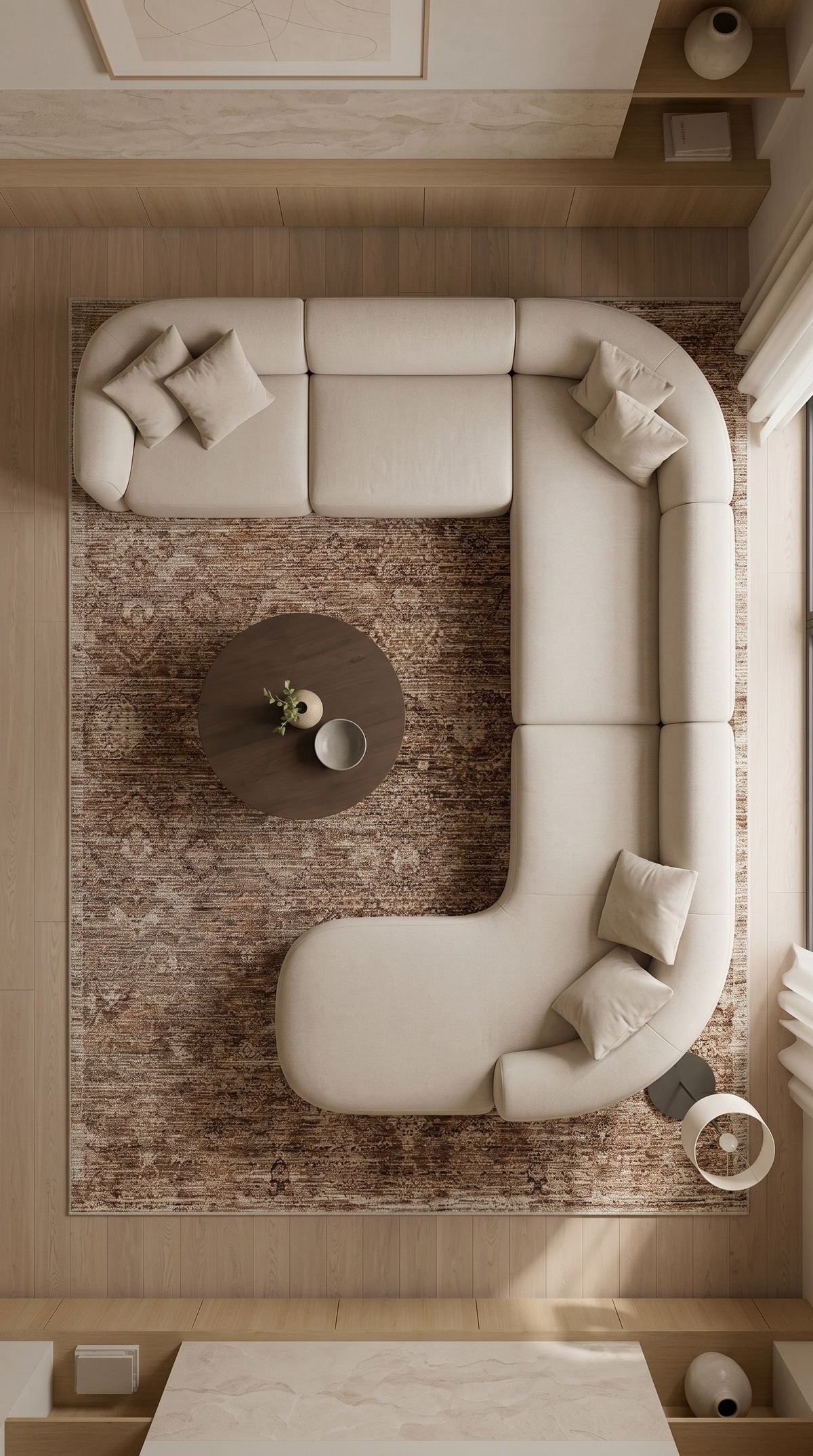 Mistik Kahverengi Modern Halı