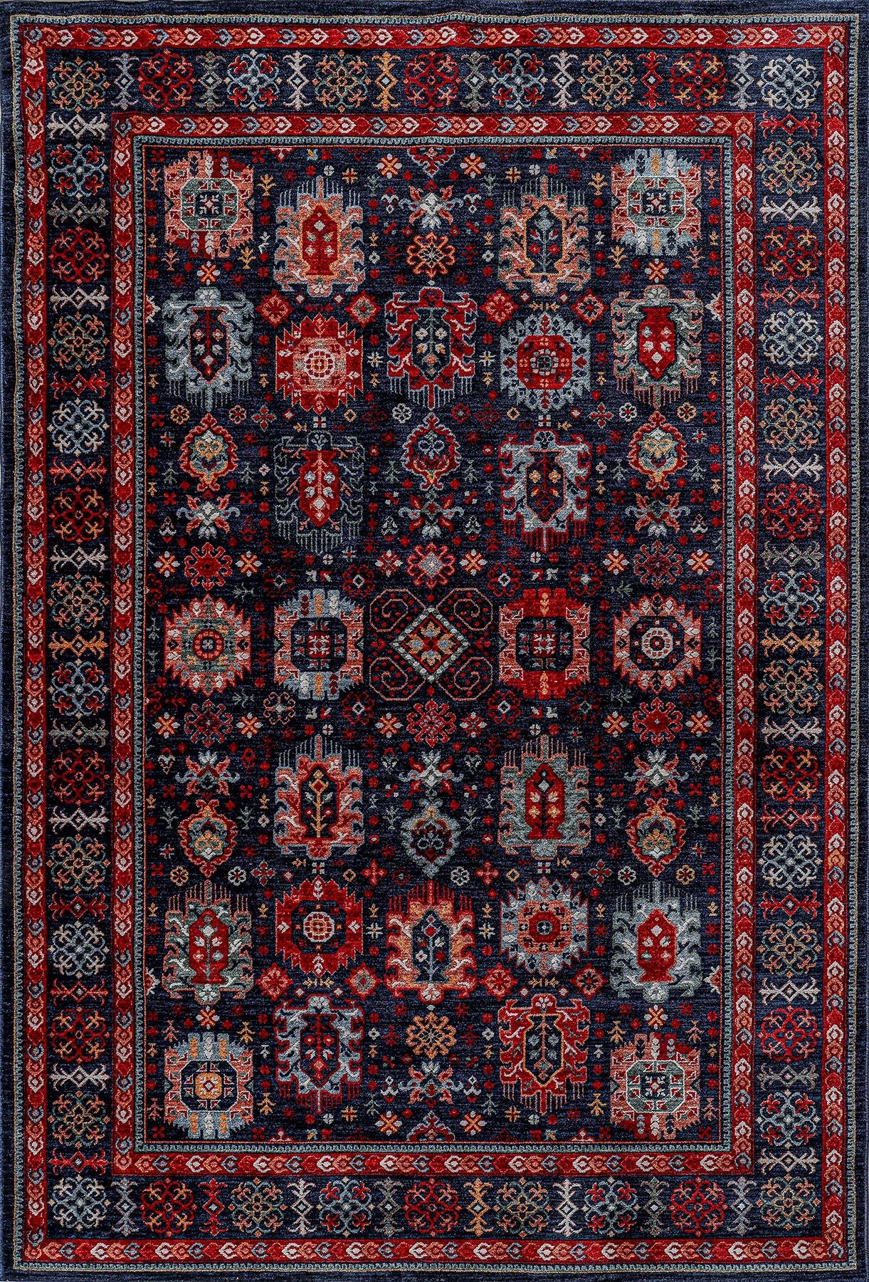 Hanedan Bordo Tonlu Geleneksel Desenli Yolluk Halı