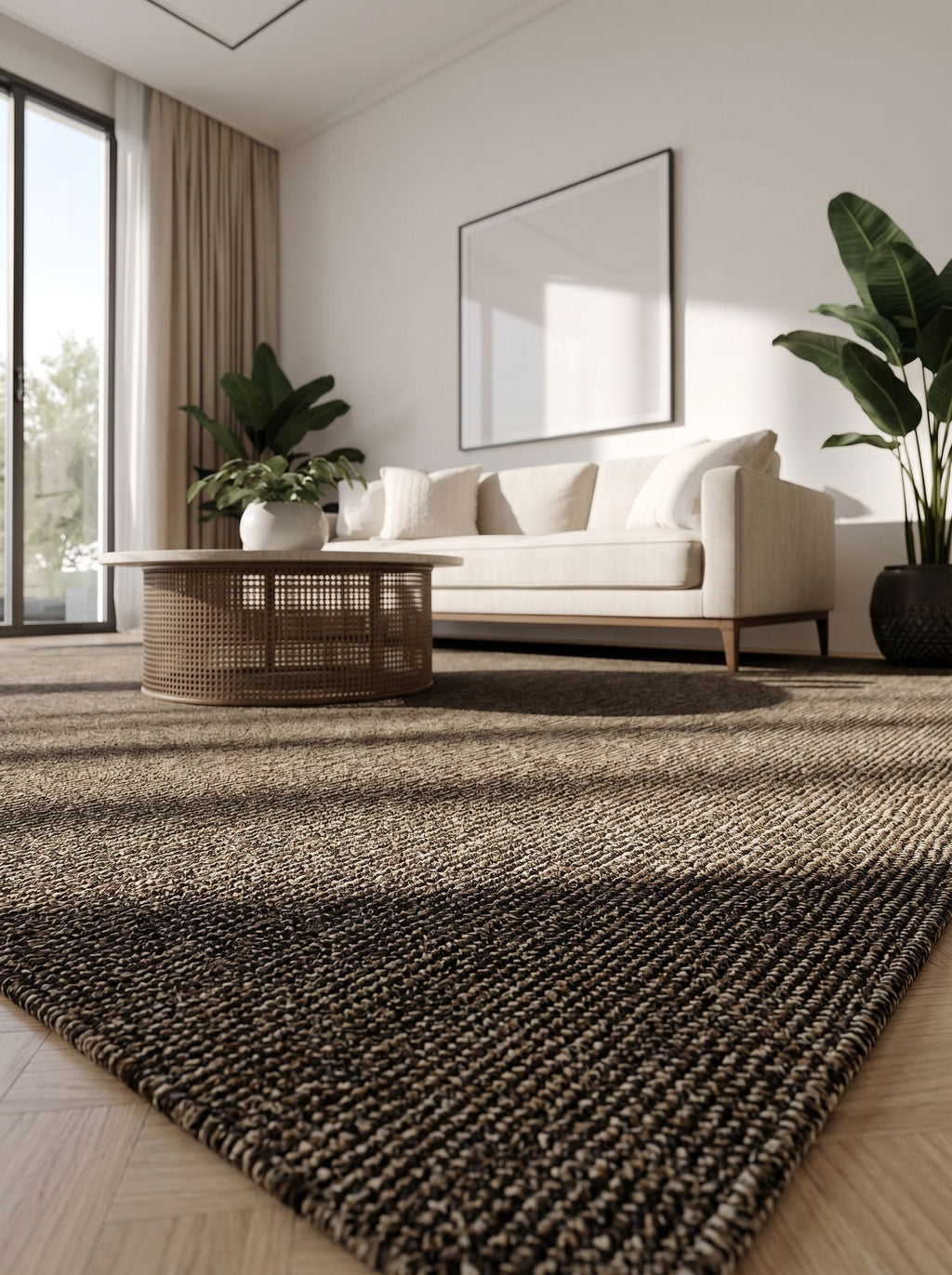 Antik Kahverengi Kilim Desenli Halı