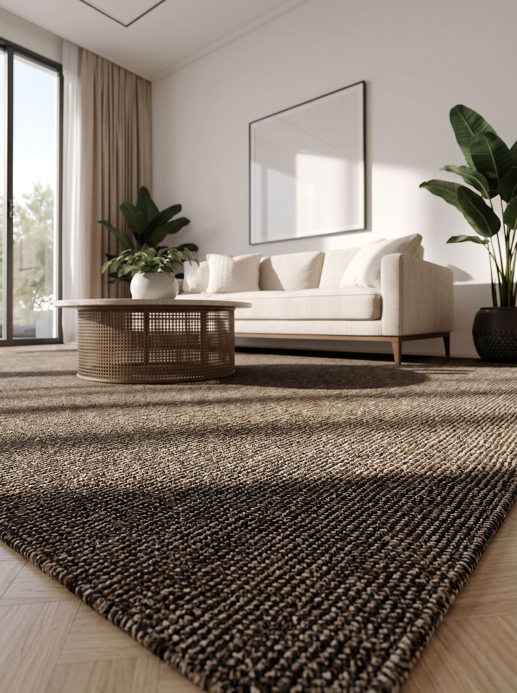 Antik Kahverengi Kilim Desenli Halı