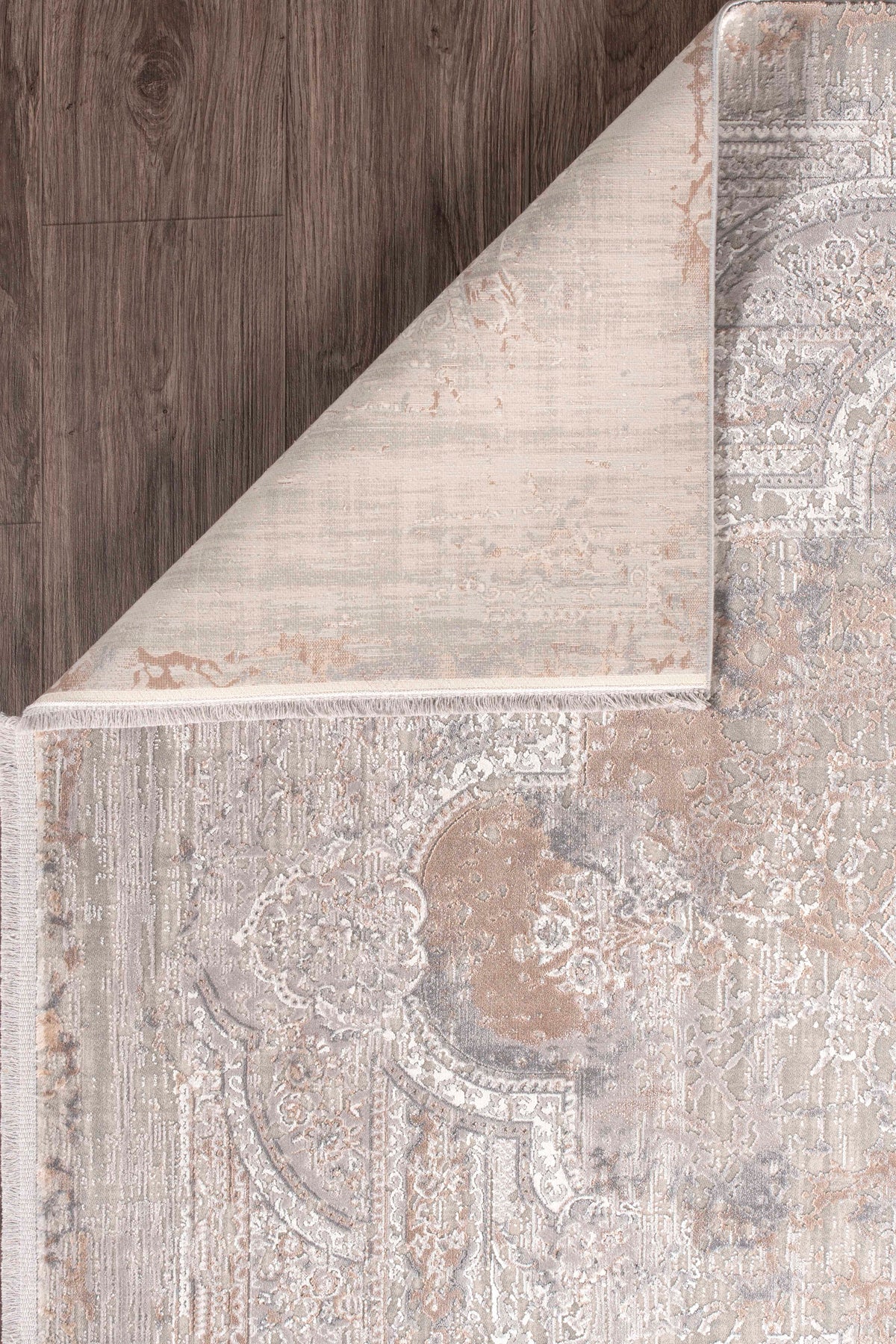 Kristal Koleksiyonu MD003 Bej Tüy yumuşaklığında Modern Desenli Halı