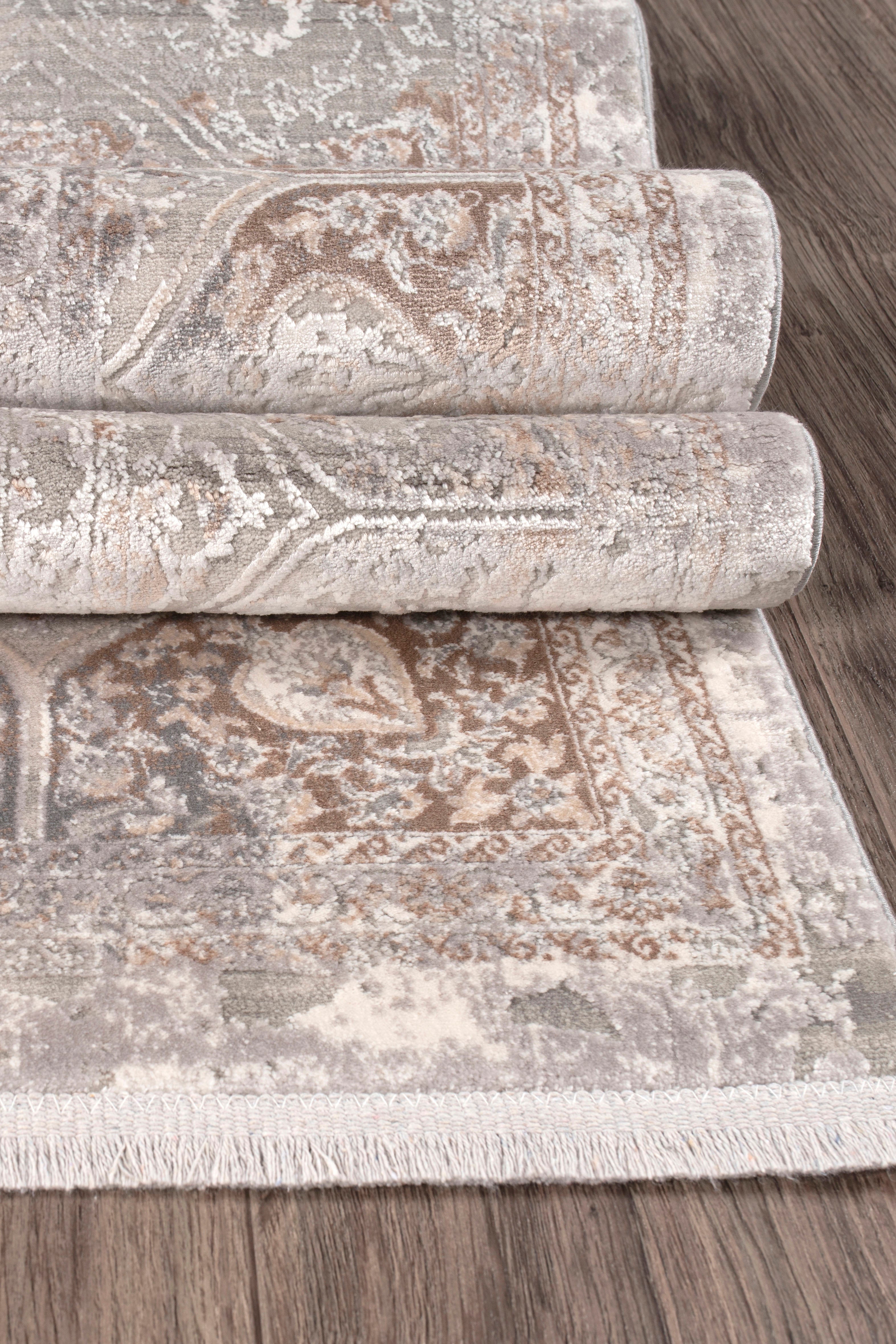 Kristal Koleksiyonu MD004 Bej Pamuk yumuşaklığında Modern Desenli Halı