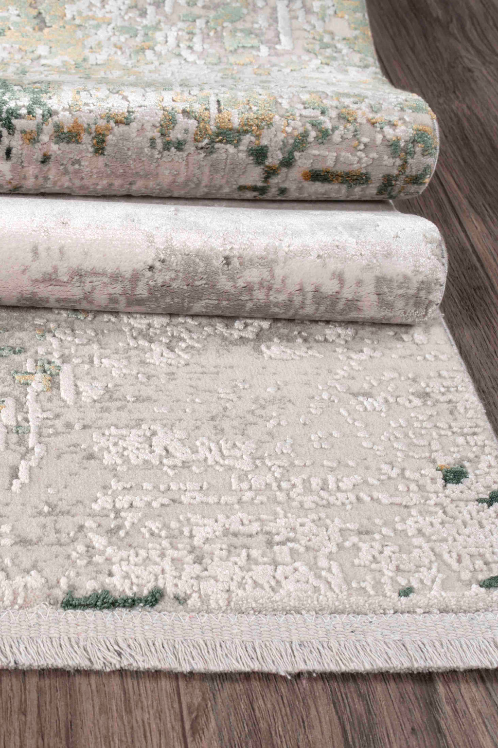 Kristal Koleksiyonu MD009 Bej Dokunuşta yumuşak Modern Desenli Halı