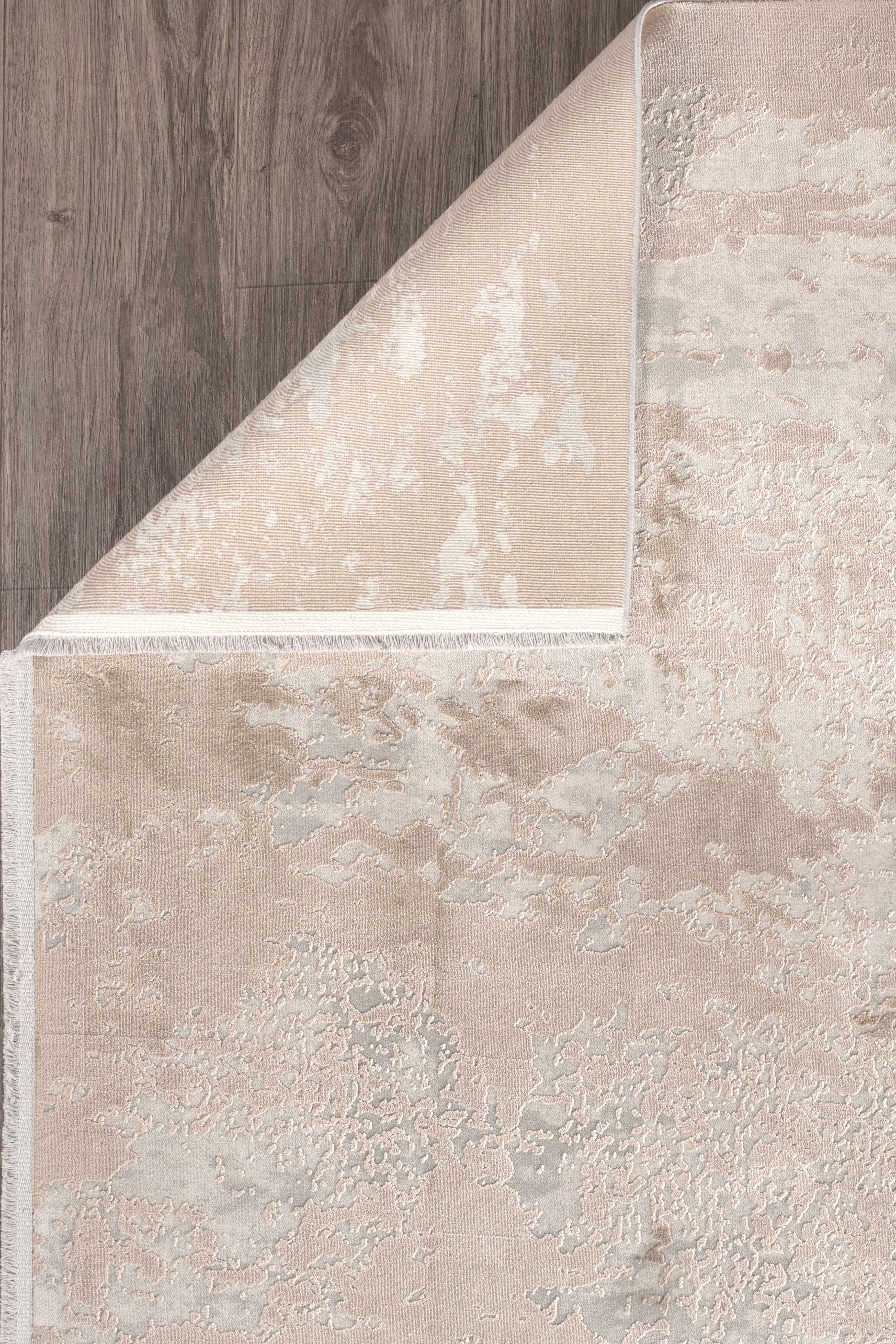 Kristal Koleksiyonu MD010 Bej Yünsü dokulu Modern Desenli Halı
